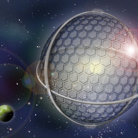 宇宙空間に浮かぶ「ダイソン球」