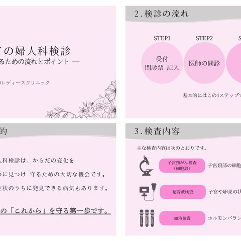 【仮想案件】婦人科検診の患者向け資料