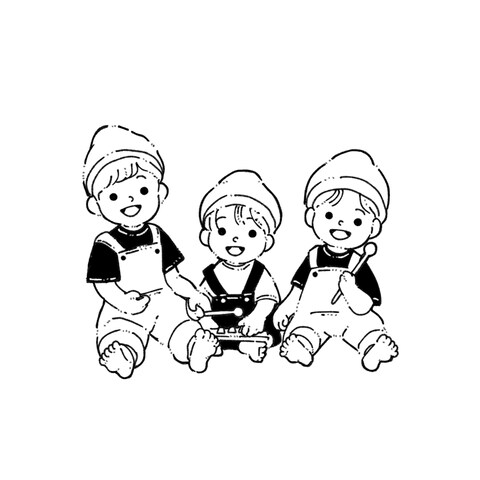 子供の似顔絵イラスト