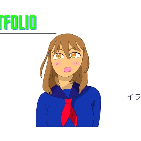 女の子と食べ物のイラスト作成