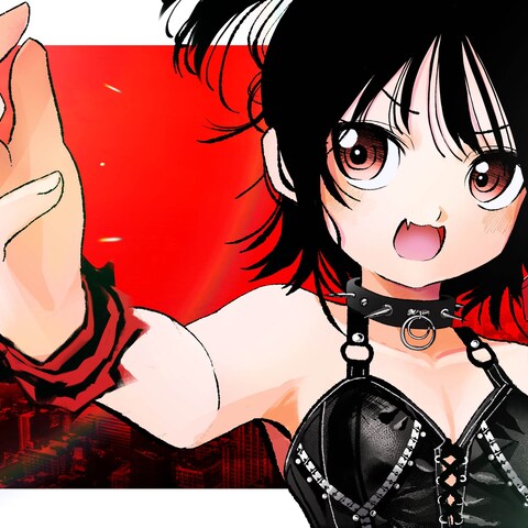 赤と黒色にこだわったイラスト