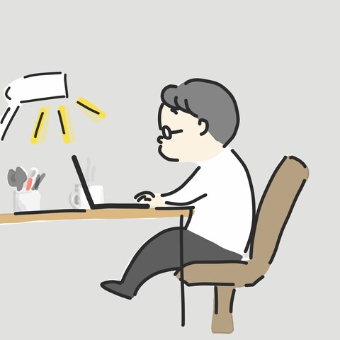 パソコン作業中のアイコン