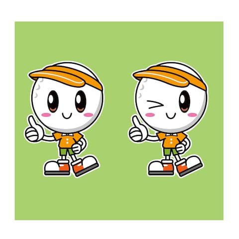 ゴルフボールのキャラクター