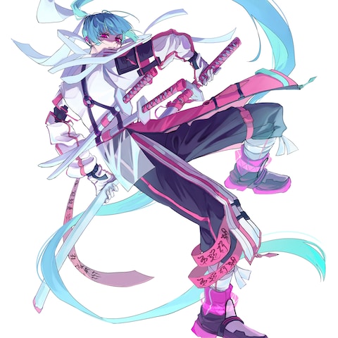 近未来×侍 オリジナルキャラクターイラスト