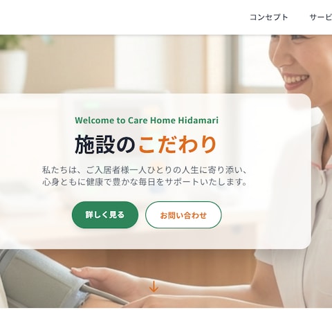 介護施設用サイト