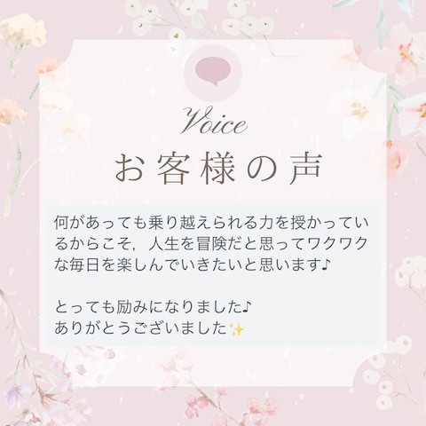 マヤ暦鑑定のお客様の声