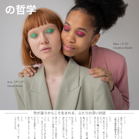 【対談ページ】Canva雑誌風デザインテンプレ