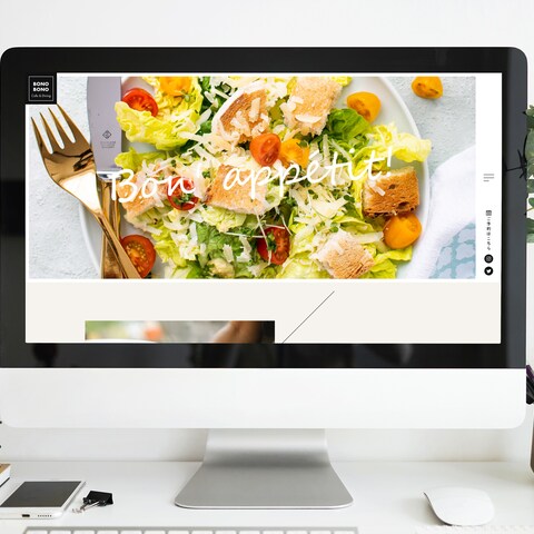 飲食店のWEBサイトトップデザイン