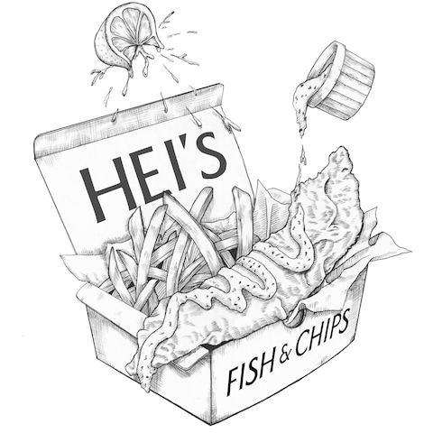 HEI'S FISH&CHIPS 様 ロゴデザイン・イラスト