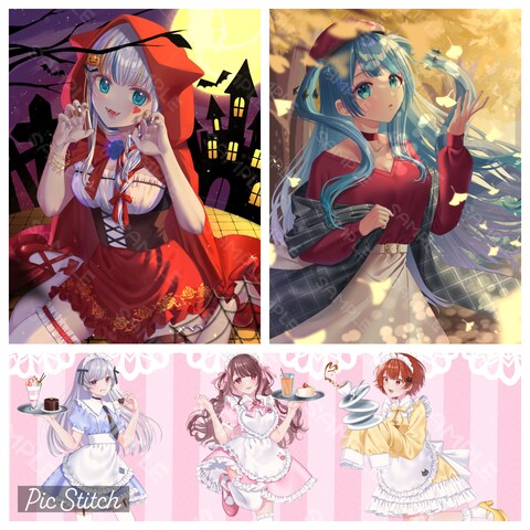 IRIAM返礼品、歌ってみた動画イラスト