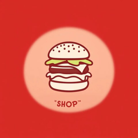 ハンバーガーショップのロゴ