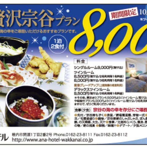 稚内全日空ホテル様　冊子広告制作実績