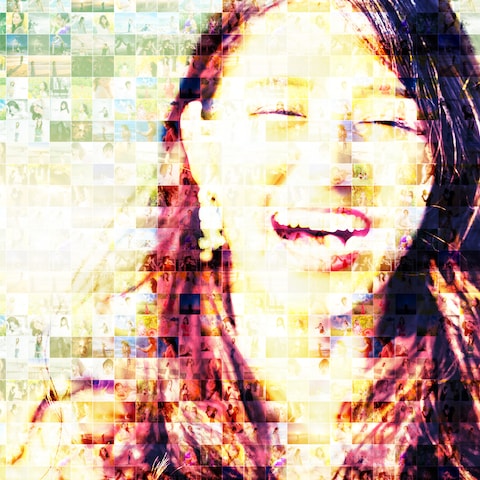 フォトショップを用いてモザイクアートをデザインしました