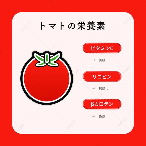 イラスト活用例｜トマトの栄養素