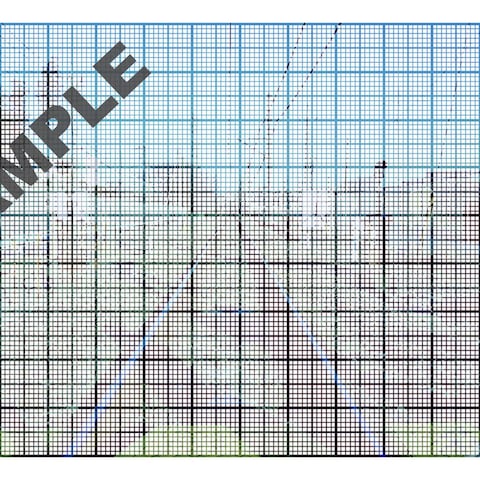 はがきサイズ　方眼紙×写真　画像データサンプル