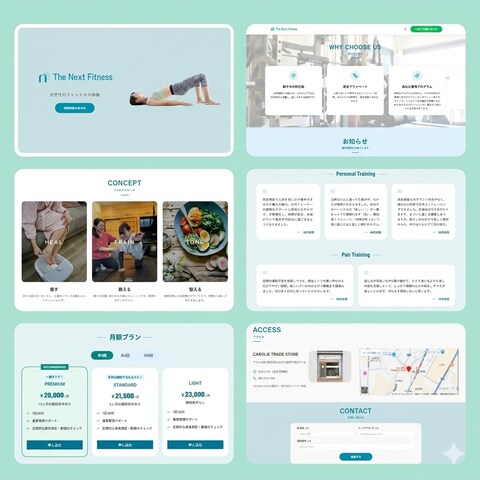 フィットネス事業のLPを作成