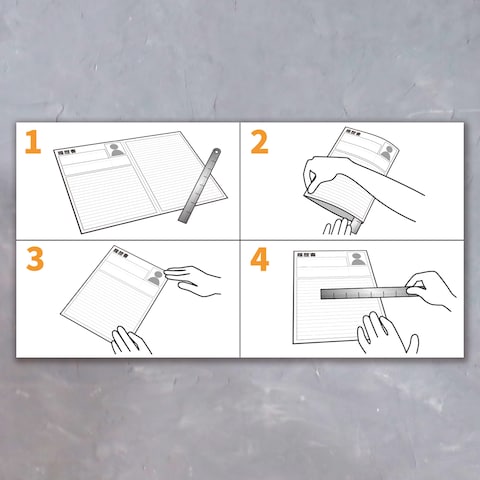 書類の折り方の手順イラスト