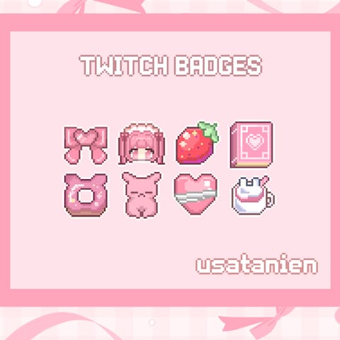 Twitch　サブスクバッジ　ドット絵