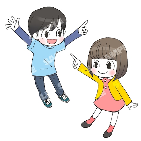 元気な子どものイラスト
