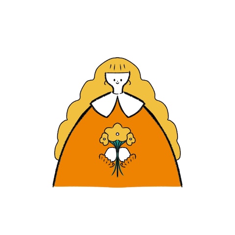 花束を持つ女の子