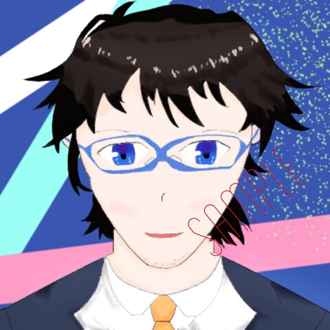 30代 知的で親近感のあるアイコン
