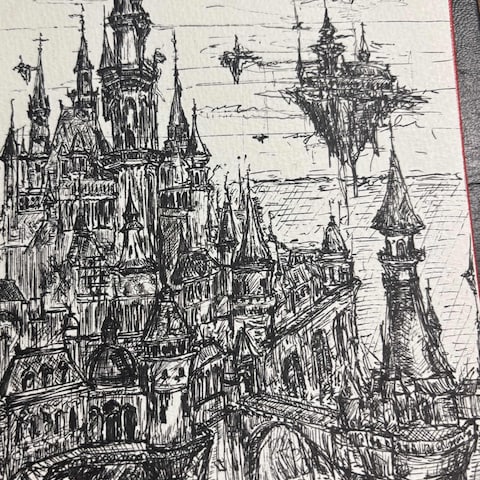 ファンタジーの世界の城