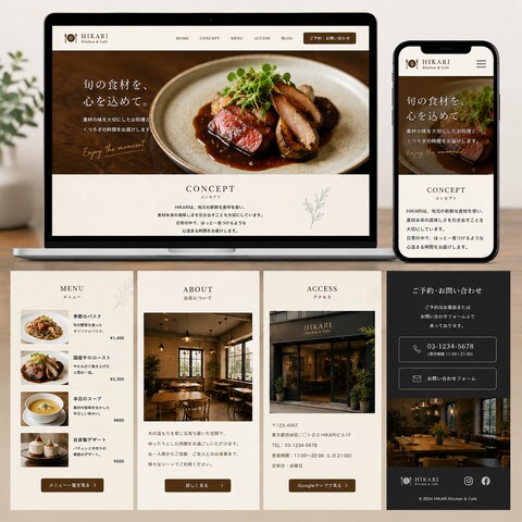 飲食店ホームページ（サンプル）