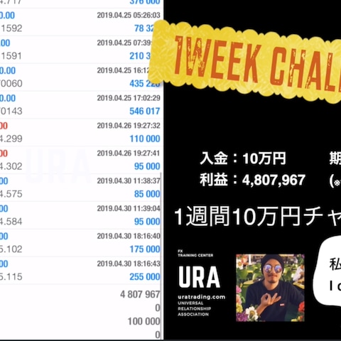 1週間10万円チャレンジの結果