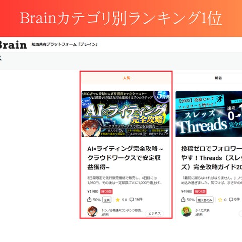 カテゴリランキング1位