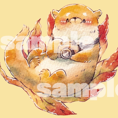 カワウソキャラクター（アナログ水彩）