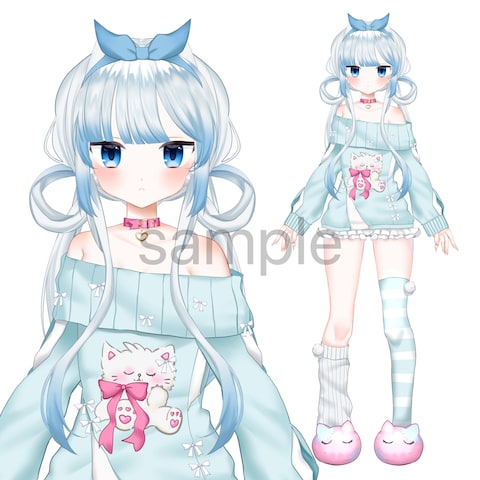 VTuberパーツ分けイラスト