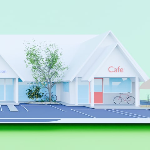 店舗の駐車計画、植栽計画など