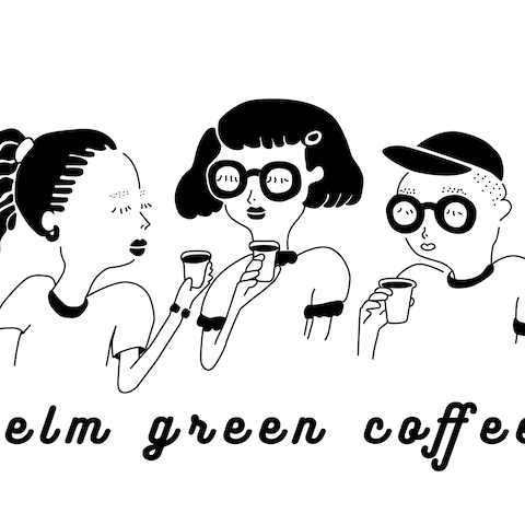 elmgreencoffeeのロゴデザイン
