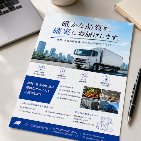 配送会社チラシ制作