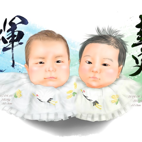書家と描く世界にひとつの命名アート