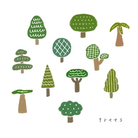 色鉛筆風のイラスト