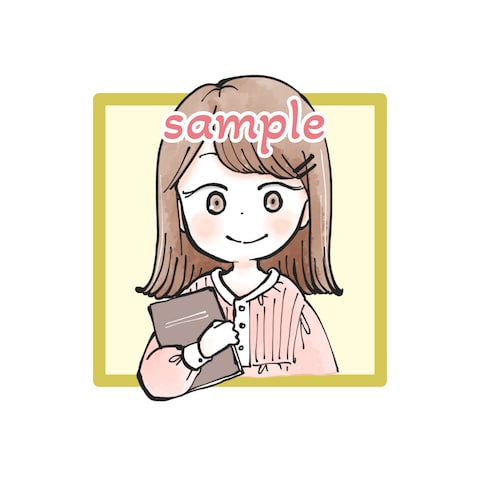 ゆるほわアイコン（本を持つ女性）