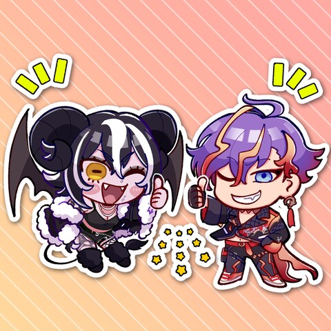2頭身SDキャラクター・男女コンビ