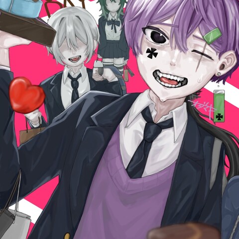 実況者グループバレンタインイラスト