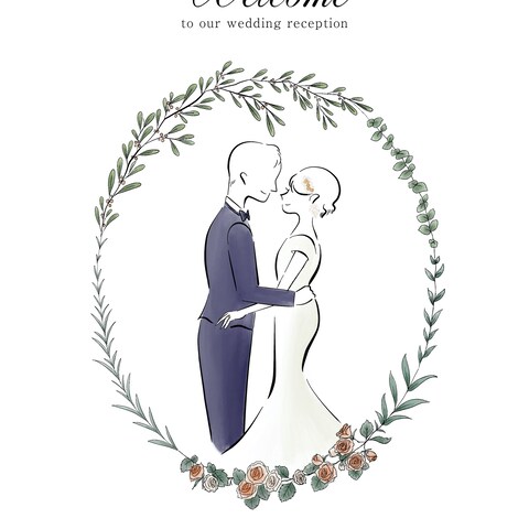 友人の結婚式のウェルカムボード作成