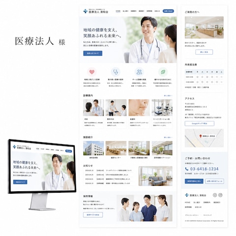 医療法人様のホームページを作成させていただきました。