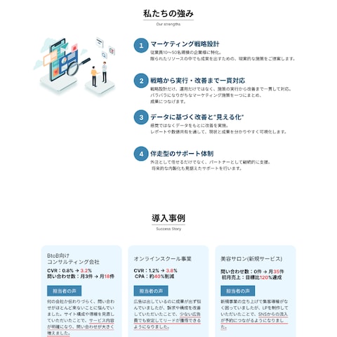 【架空】マーケティング会社LP
