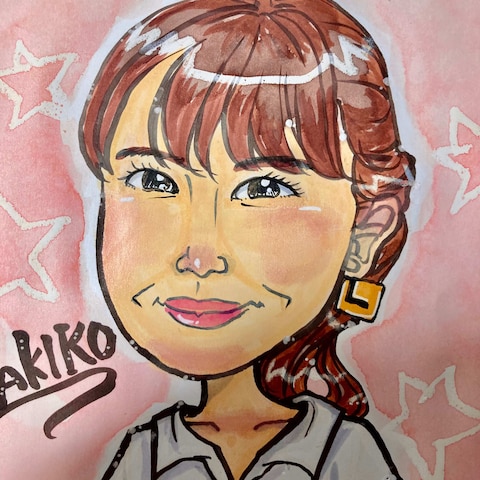 似顔絵例（女性）