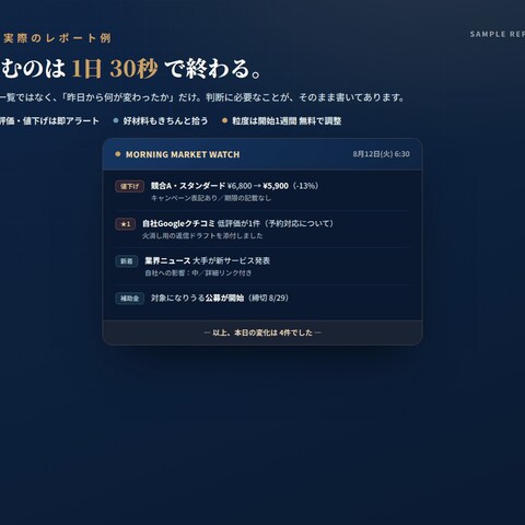 自動監視レポート見本