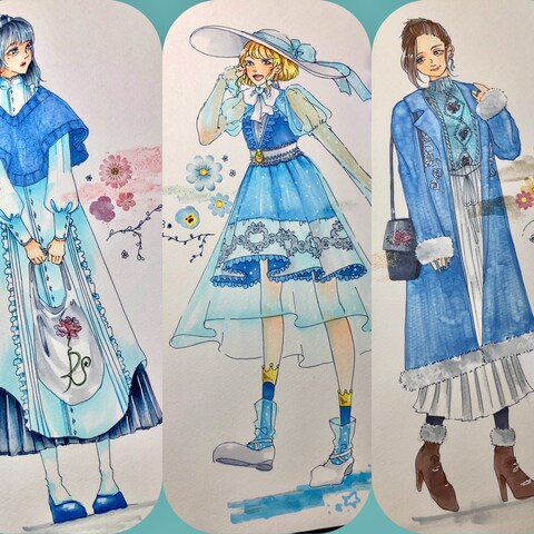 ファッションデザイン画