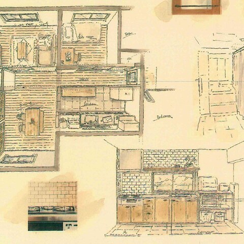 手描き平面鳥観図