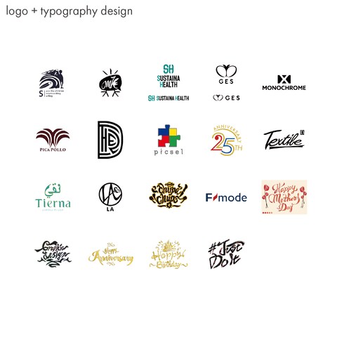 ロゴ、タイポグラフィのデザイン制作