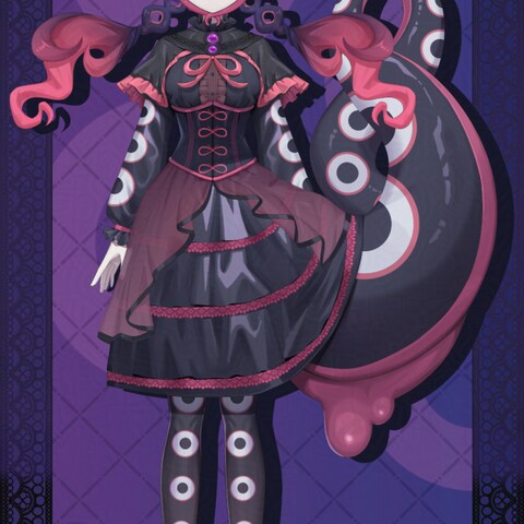 【Vtuberモデル販売】ゴスロリ帽子の女の子