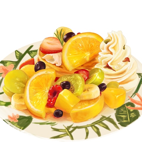 フルーツパンケーキ