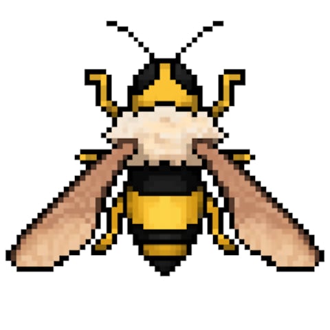 ミツバチのドット絵
